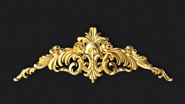 Central decor ornament for furniture Modelo 3D .c4d .max .obj .3ds .fbx .stl .blend 