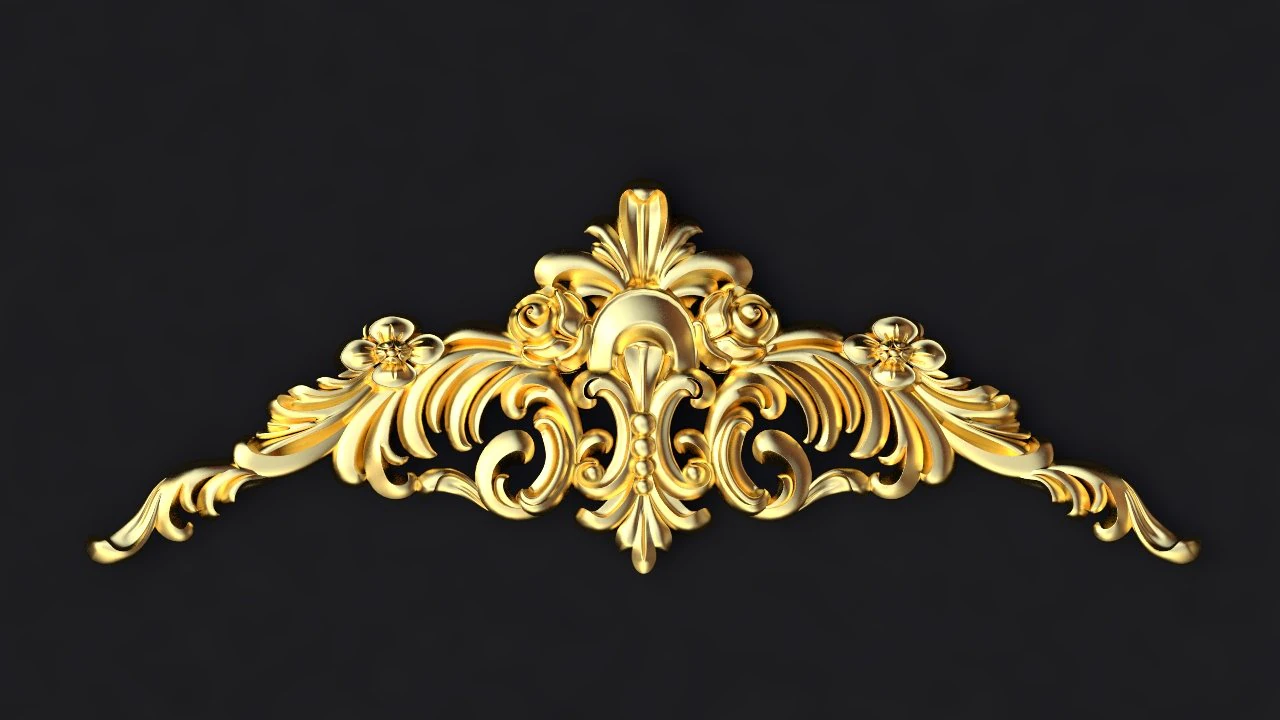 Central decor ornament for furniture 3D Model .c4d .max .obj .3ds .fbx .stl .blend 