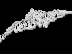 Central decor ornament for furniture Modelo 3D