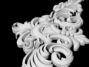 Central decor ornament for furniture Modelo 3D