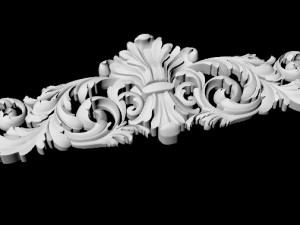 Central decor ornament for furniture 3D Модель