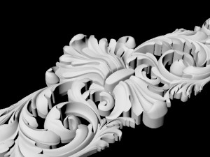 Central decor ornament for furniture 3D Модель