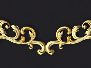 Central decor ornament for furniture 3D-Modell
