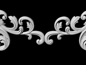 Central decor ornament for furniture Modelo 3D
