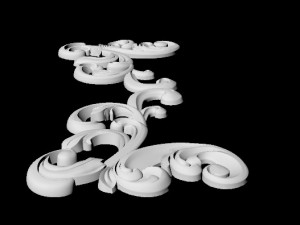 Central decor ornament for furniture Modelo 3D