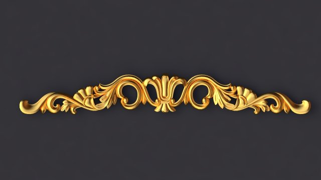 Central decor ornament for furniture 3Dモデル .c4d .max .obj .3ds .fbx .stl .blend 