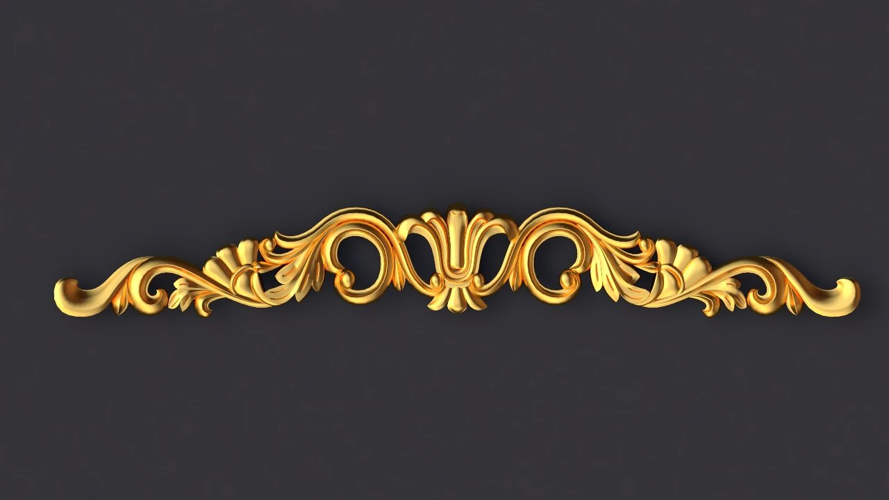 Central decor ornament for furniture 3D Model .c4d .max .obj .3ds .fbx .stl .blend