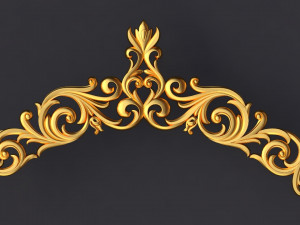 Central decor ornament for furniture 3D Модель