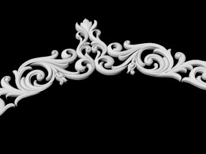 Central decor ornament for furniture 3D मॉडल