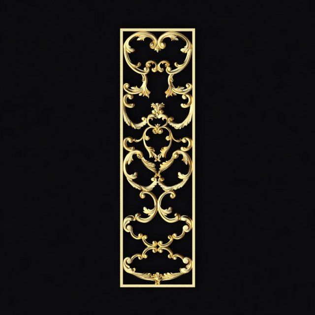 Central decor ornament for furniture 3D 모델 .c4d .max .obj .3ds .fbx .stl .blend 