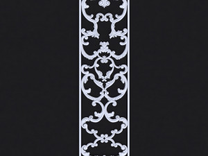 Central decor ornament for furniture 3D 모델
