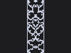 Central decor ornament for furniture 3D Model