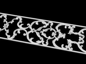 Central decor ornament for furniture 3D Model