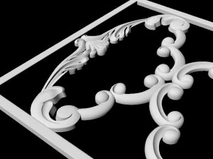 Central decor ornament for furniture 3D Model