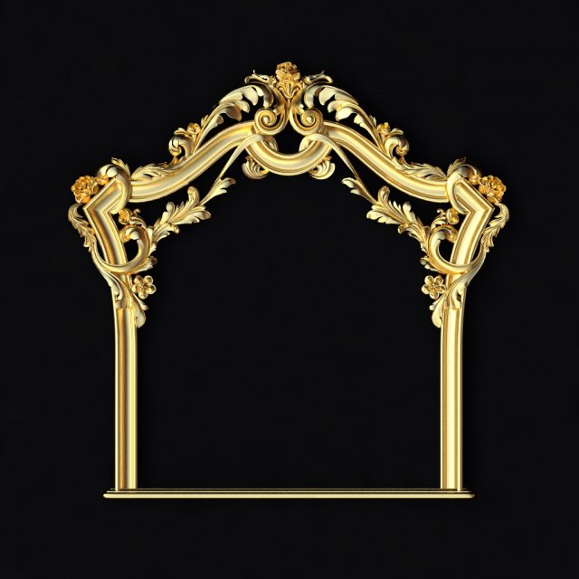 Central decor ornament for furniture 3D Модель .c4d .max .obj .3ds .fbx .stl .blend 