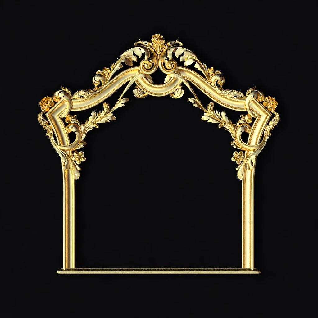 Central decor ornament for furniture 3D Model .c4d .max .obj .3ds .fbx .stl .blend