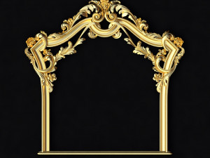 Central decor ornament for furniture 3D Model