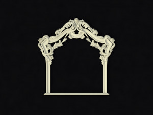 Central decor ornament for furniture 3D Модель