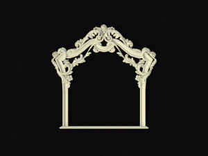 Central decor ornament for furniture 3D Model