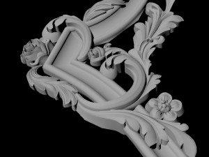 Central decor ornament for furniture 3D Модель