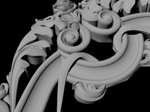 Central decor ornament for furniture 3D Модель