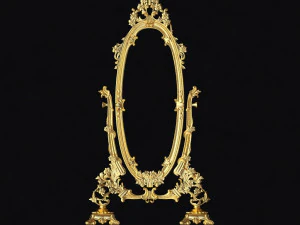 雕花镜 3D 模型