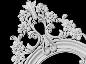 Carved mirror Modèle 3D
