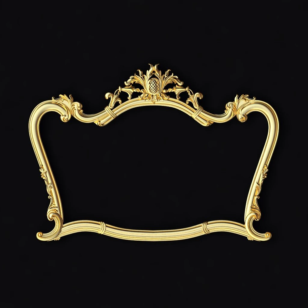 Carved mirror 3D Model .c4d .max .obj .3ds .fbx .stl .blend