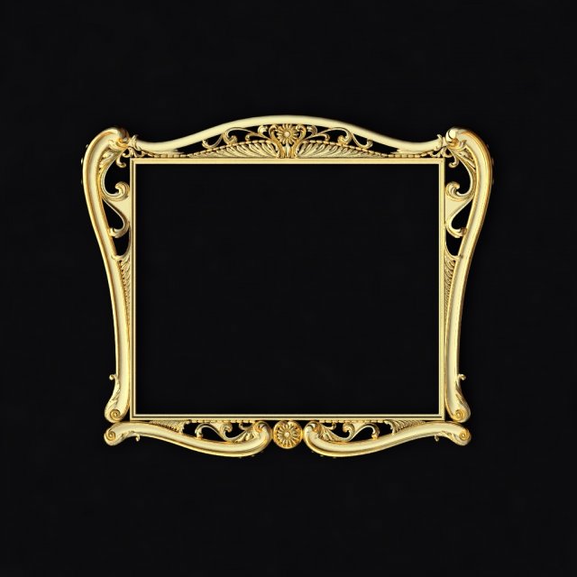 Carved mirror 3D 模型 .c4d .max .obj .3ds .fbx .stl .blend 