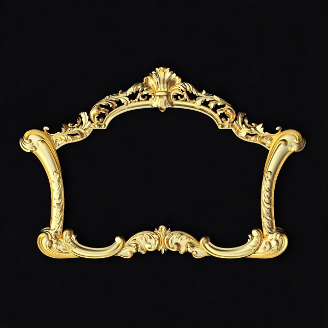 Carved mirror 3Dモデル .c4d .max .obj .3ds .fbx .stl .blend 