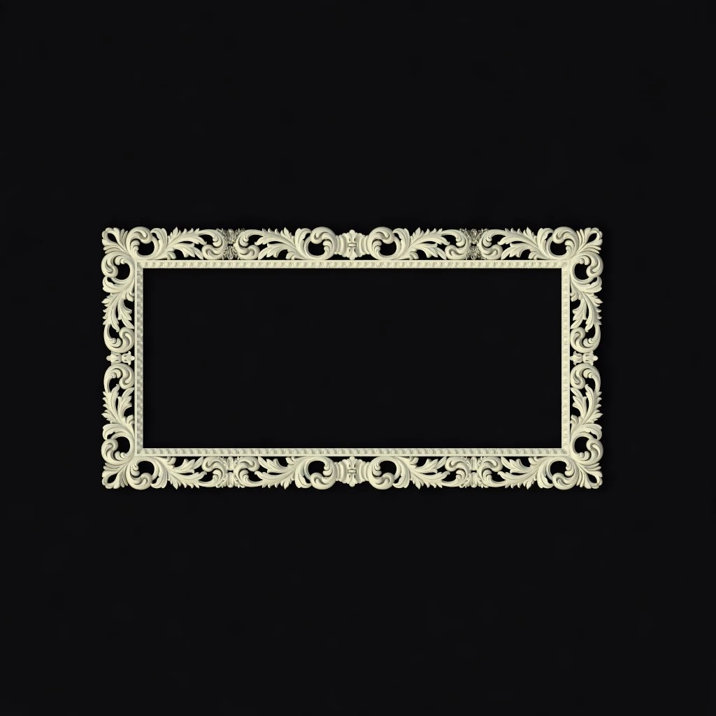 Geschnitzter Spiegel 3D Modell .c4d .max .obj .3ds .fbx .stl .blend 