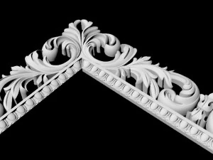 Geschnitzter Spiegel 3D Modell