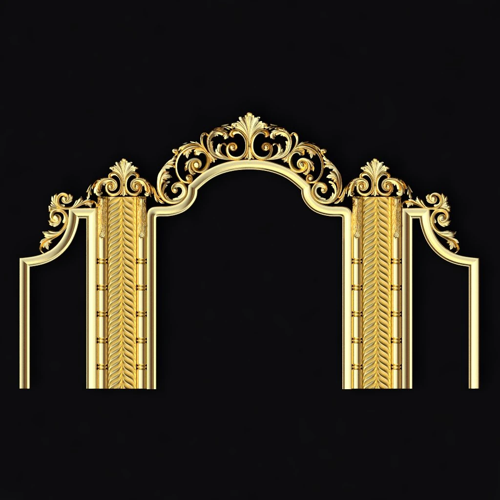 Carved mirror 3D Model .c4d .max .obj .3ds .fbx .stl .blend