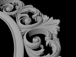 Carved mirror 3D Modell