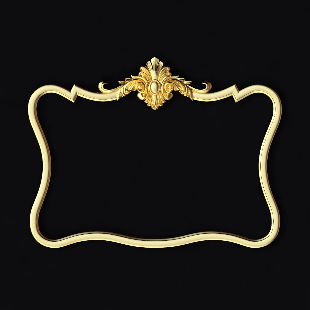 Carved mirror 3D Model .c4d .max .obj .3ds .fbx .stl .blend 