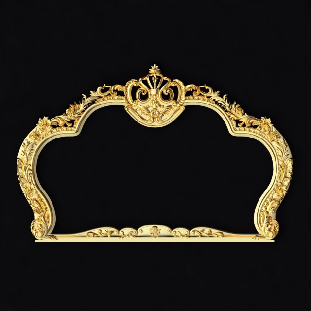 Carved mirror 3D Model .c4d .max .obj .3ds .fbx .stl .blend