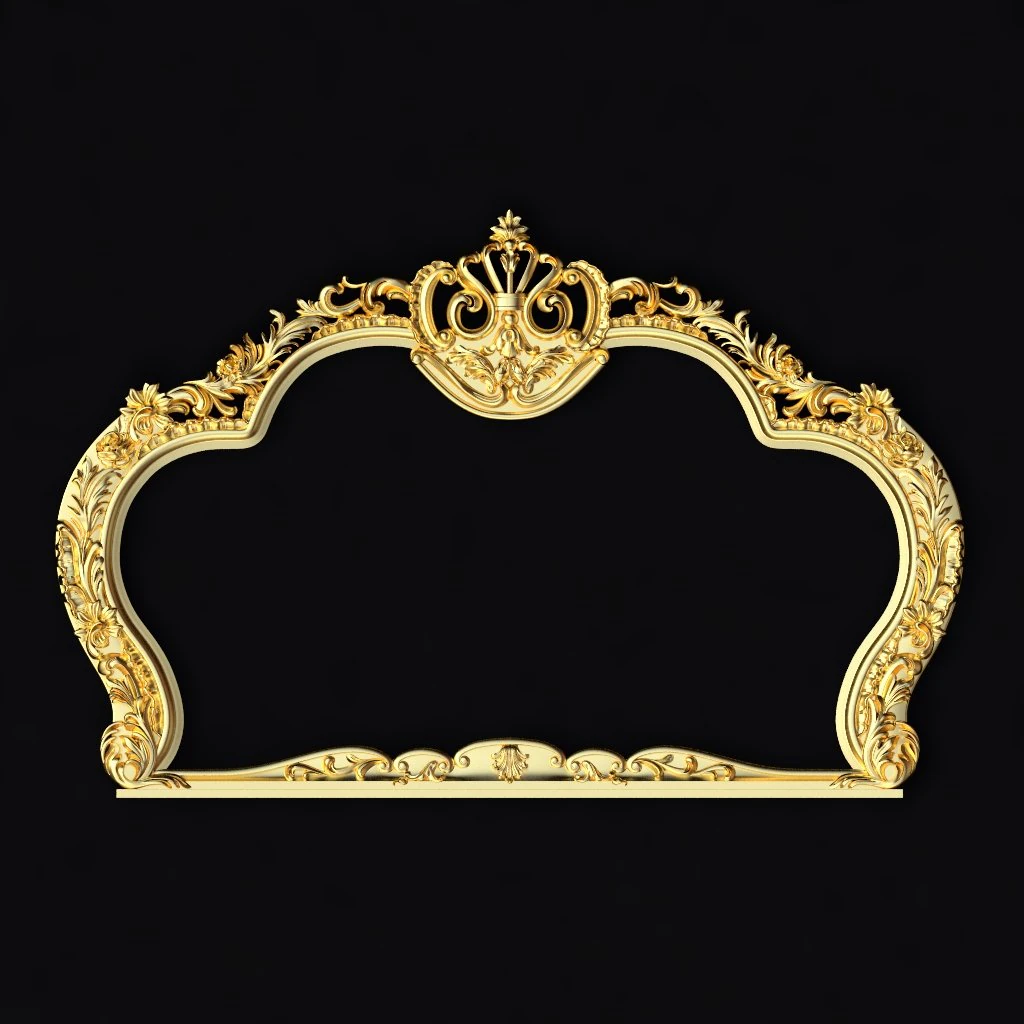 Carved mirror 3D Model .c4d .max .obj .3ds .fbx .stl .blend