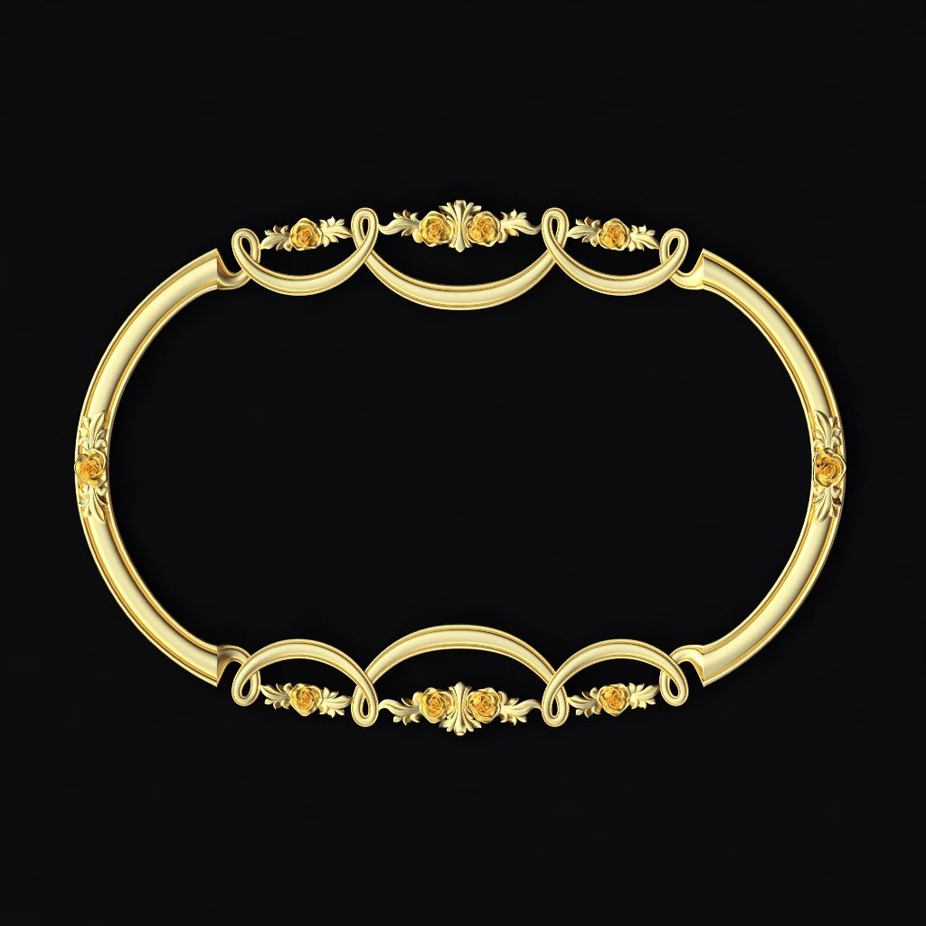 Carved mirror 3D Model .c4d .max .obj .3ds .fbx .stl .blend 