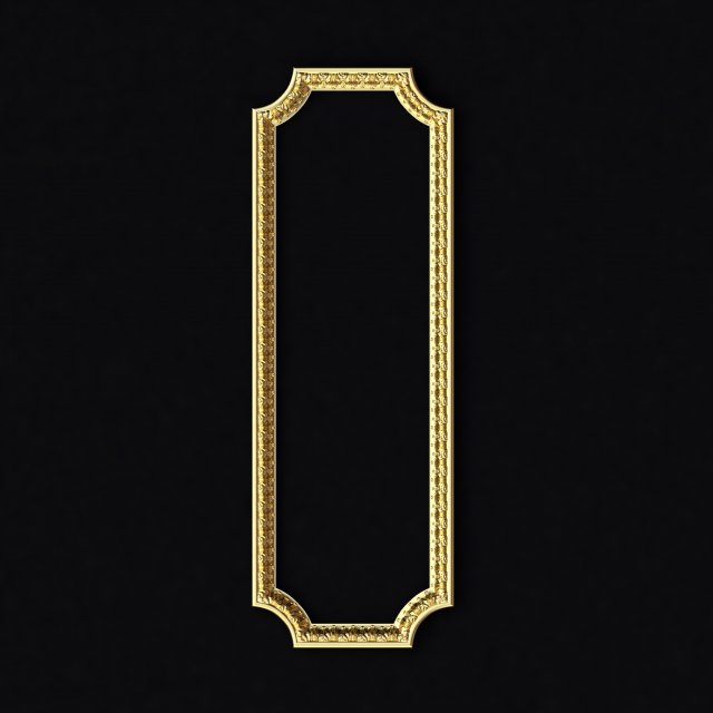 Carved mirror 3D Model .c4d .max .obj .3ds .fbx .stl .blend 