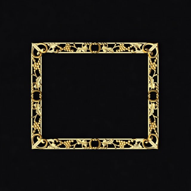 Carved mirror Modello 3D .c4d .max .obj .3ds .fbx .stl .blend 