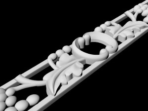 Carved mirror Modello 3D