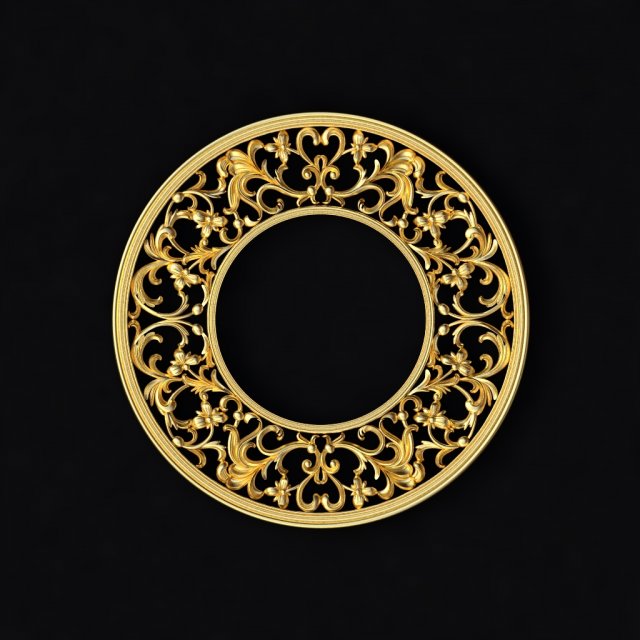 Carved mirror 3D Модель .c4d .max .obj .3ds .fbx .stl .blend 