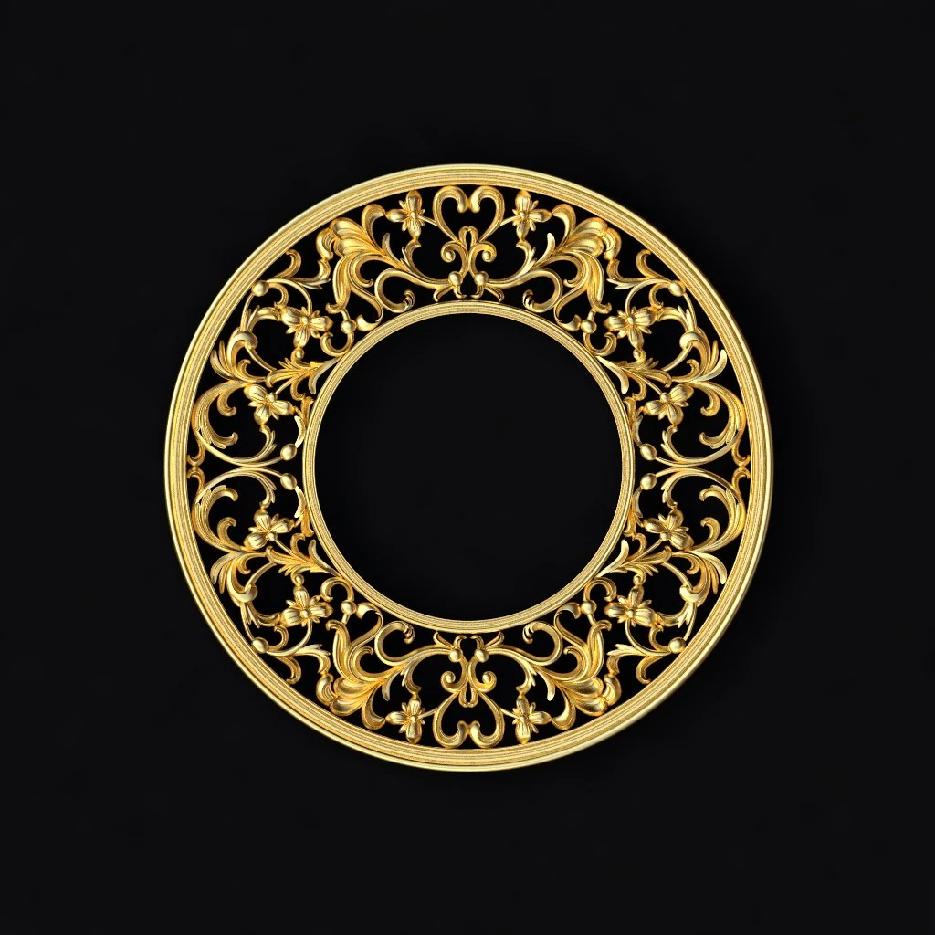 Carved mirror 3D Model .c4d .max .obj .3ds .fbx .stl .blend