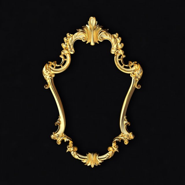 Carved mirror Modello 3D .c4d .max .obj .3ds .fbx .stl .blend 