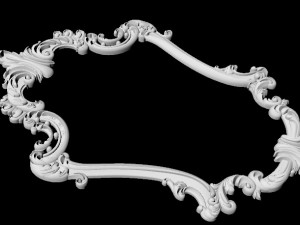 Carved mirror Modello 3D