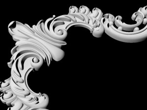 Carved mirror Modello 3D