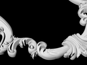 Carved mirror Modello 3D