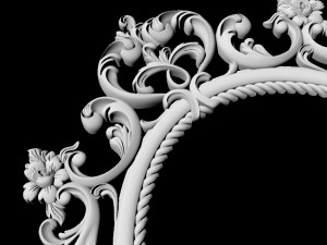 Carved mirror Model 3D