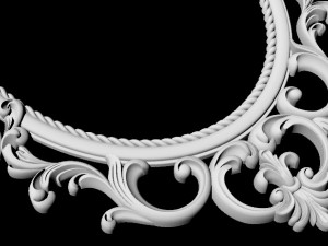Carved mirror Model 3D
