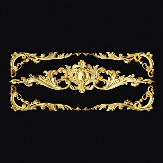 Central decor ornament for furniture 3Dモデル .c4d .max .obj .3ds .fbx .stl .blend 